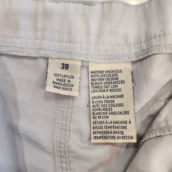 VTG Bimini Bay Shorts Mens 38 Blue Pockets Outdoor Adventure Cargo 100% Nylon - Picture 6 of 12